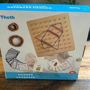 Thoth Montessori Wooden Geoboard Mathematical Manipulative Material Array Block